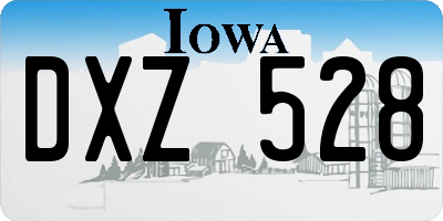 IA license plate DXZ528