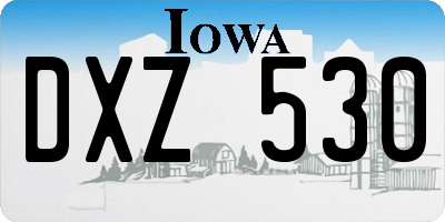 IA license plate DXZ530