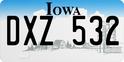 IA license plate DXZ532