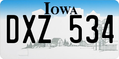 IA license plate DXZ534