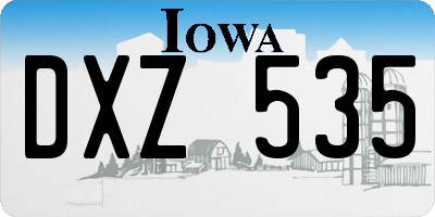 IA license plate DXZ535