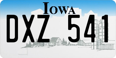 IA license plate DXZ541