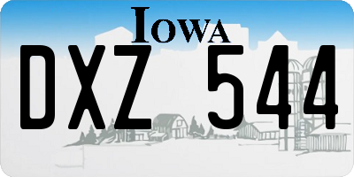 IA license plate DXZ544