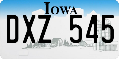 IA license plate DXZ545