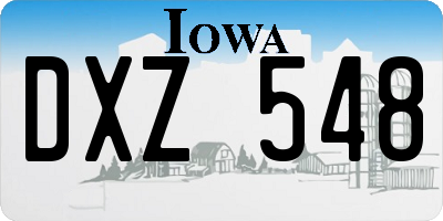 IA license plate DXZ548