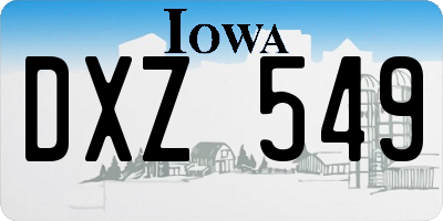IA license plate DXZ549