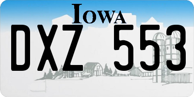 IA license plate DXZ553