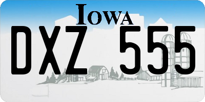 IA license plate DXZ555