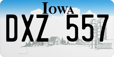 IA license plate DXZ557