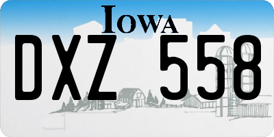 IA license plate DXZ558
