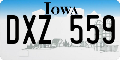 IA license plate DXZ559