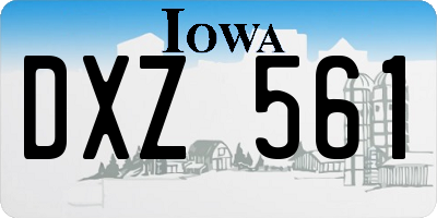 IA license plate DXZ561