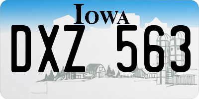 IA license plate DXZ563