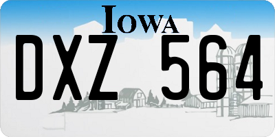 IA license plate DXZ564