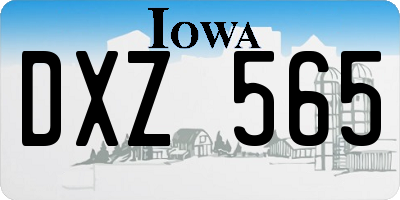 IA license plate DXZ565