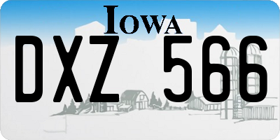 IA license plate DXZ566