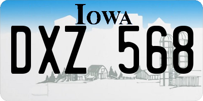 IA license plate DXZ568