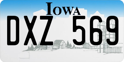 IA license plate DXZ569