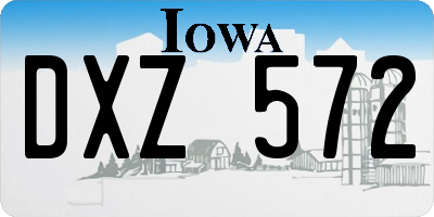 IA license plate DXZ572