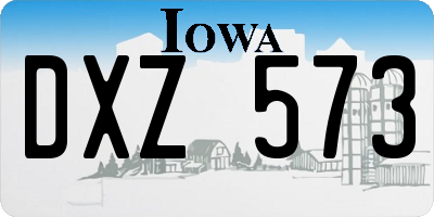IA license plate DXZ573