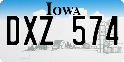IA license plate DXZ574