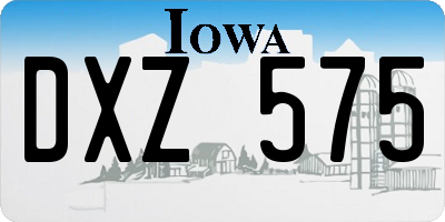 IA license plate DXZ575