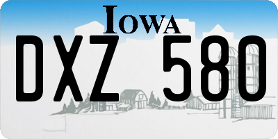 IA license plate DXZ580