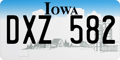 IA license plate DXZ582