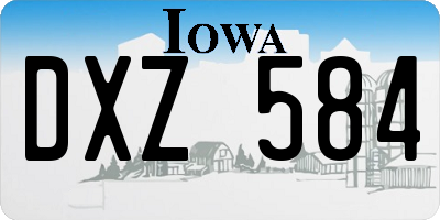 IA license plate DXZ584