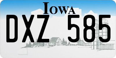 IA license plate DXZ585