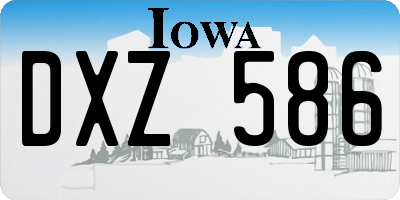 IA license plate DXZ586