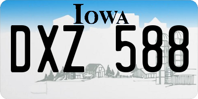 IA license plate DXZ588