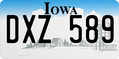 IA license plate DXZ589