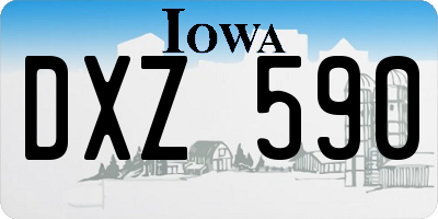 IA license plate DXZ590