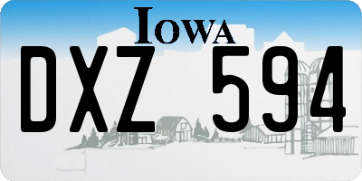 IA license plate DXZ594