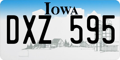 IA license plate DXZ595