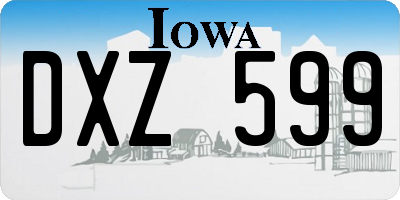 IA license plate DXZ599