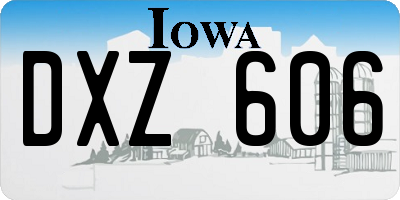 IA license plate DXZ606