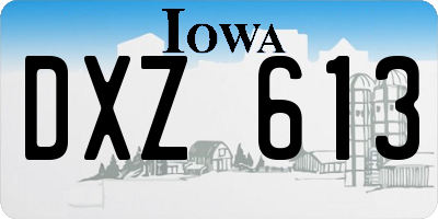 IA license plate DXZ613