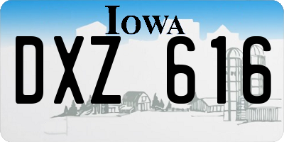 IA license plate DXZ616