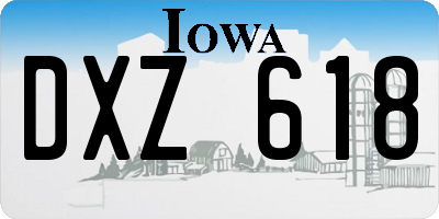 IA license plate DXZ618