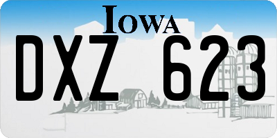 IA license plate DXZ623