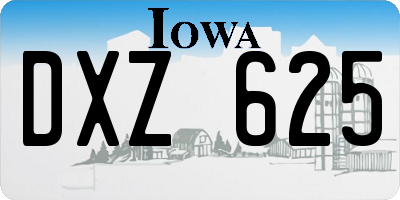 IA license plate DXZ625