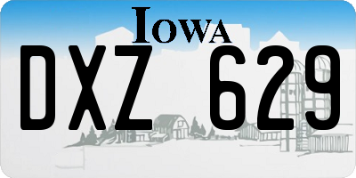 IA license plate DXZ629