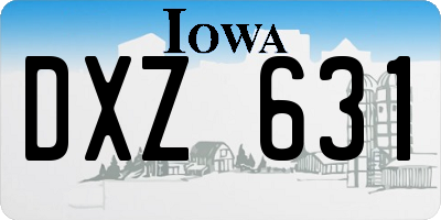 IA license plate DXZ631