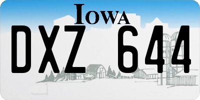 IA license plate DXZ644