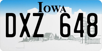 IA license plate DXZ648