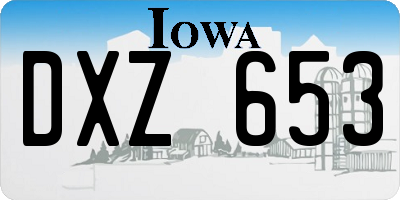 IA license plate DXZ653