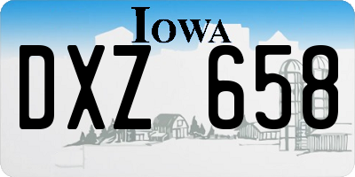IA license plate DXZ658