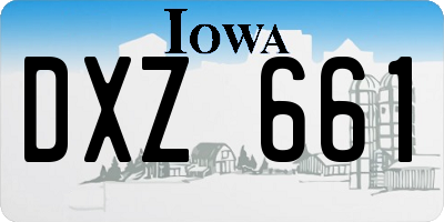 IA license plate DXZ661